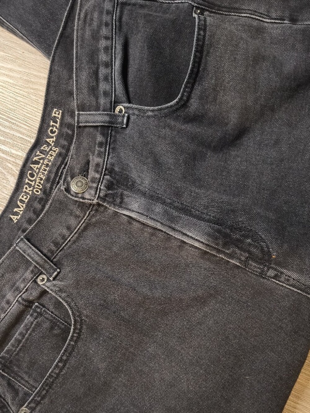 S1140 Mom Jeans Black Wash w/29.5" Inseam👖American Eagle Women's Size 12 - Picture 4 of 10